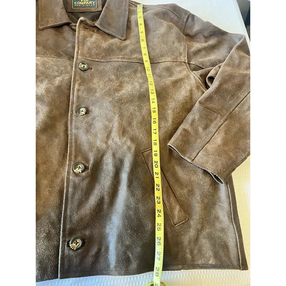 P.S. Company Men’s Size 52 Soft Distressed Brown Nappa Leather Jacket